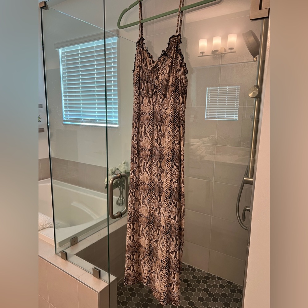 Midi snakeskin dress